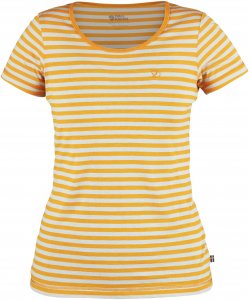 Fjällräven High Coast Stripe T-S Frauen Gr. XS - Funktionsshirt - orange|beige-sand