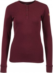 Fjällräven Lappland Merino Henley LS Frauen Gr. S - Funktionsshirt - rotbraun
