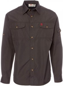 Fjällräven Singi Trekking Shirt LS Männer Gr. L - Outdoor Hemd - schwarz