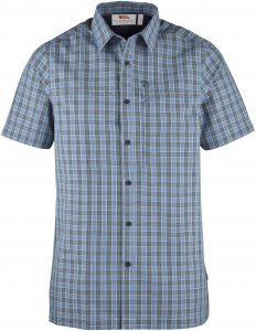 Fjällräven Svante Shirt SS Männer Gr. L - Outdoor Hemd - blau