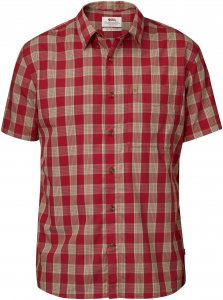 Fjällräven Övik Button Down Shirt S/S Männer Gr. S - Outdoor Hemd - rotbraun
