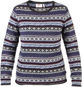 Fjällräven Övik Folk Knit Sweater Frauen Gr. S - Wollpullover - blau