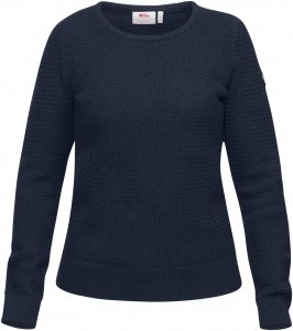 Fjällräven Övik Structure Sweater Frauen Gr. XL - Wollpullover - blau