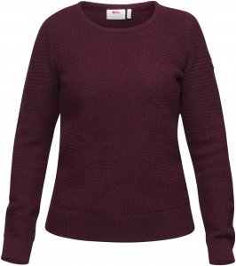 Fjällräven Övik Structure Sweater W Frauen Gr. XL - Wollpullover - rotbraun