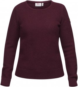 Fjällräven Övik Structure Sweater Frauen Gr. L - Wollpullover - rotbraun