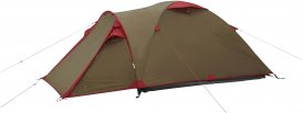 FRILUFTS Barry 2 - Kuppelzelt - Gr. 2 - braun|rot / bungee cord|brindle|chili - Sommerzelt - für 2 Personen