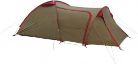 FRILUFTS Flat Holm - Kuppelzelt - Gr. 4 - braun|rot / bungee cord|brindle|chili - für 4 Personen