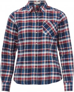 FRILUFTS Salango L/S Shirt Frauen Gr. 42 - Outdoor Bluse - blau|rotbraun