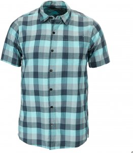Icebreaker Departure II S/S Shirt Plaid Männer Gr. S - Outdoor Hemd - blau