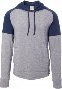 Icebreaker Momentum LS Hood Männer Gr. XXL - Wollpullover - grau|blau