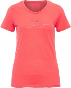 Icebreaker Tech Lite SS Low Crewe Cadence Frauen Gr. L - Funktionsshirt - rot|pink-rosa