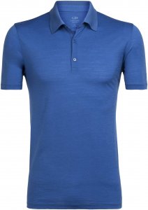 Icebreaker Tech Lite SS Polo Männer Gr. M - Funktionsshirt - blau