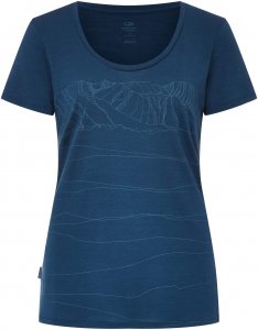 Icebreaker Tech Lite SS Scoop Paths Frauen Gr. S - Funktionsshirt - blau