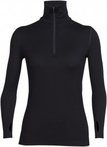 Icebreaker Tech Top LS Half Zip Frauen Gr. XL - Funktionsshirt - schwarz