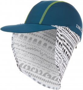 Isbjörn Sun Cap Kinder Gr. 48/50cm - Sonnenhut - petrol-türkis|weiß