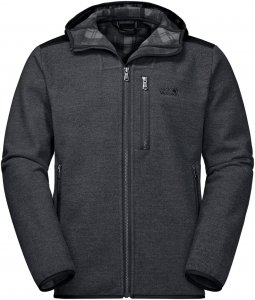 Jack Wolfskin Edmonton Jacket Männer Gr. S - Fleecejacke - grau