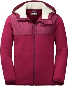 Jack Wolfskin Navajo Mountain Fleece Kinder Gr. 164 - Fleecejacke - rotbraun|lila