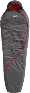 Jack Wolfskin Smoozip -7 Unisex - Kunstfaserschlafsack - Gr. 190 cm - grau|rotbraun - 3-Jahreszeiten-Schlafsack