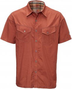 Kühl Stealth S/S Shirt Männer Gr. S - Outdoor Hemd - rotbraun