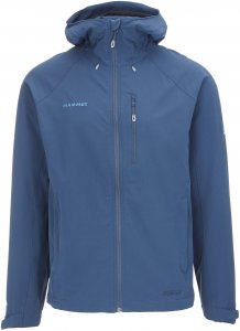 Mammut Runbold Trail SO Hooded Jack Männer Gr. M - Softshelljacke - blau