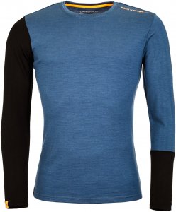 Ortovox 185 Rock 'N' Wool LONG SLEEVE Männer Gr. XL - Funktionsshirt - blau