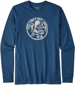 Patagonia L/S Can't Eat Money Cotton/Poly Responsi Männer Gr. M - Sweatshirt - blau