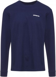 Patagonia L/S P-6 Logo Responsibili-Tee Männer Gr. L - Langarmshirt - blau