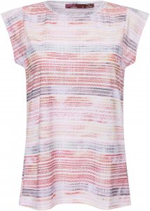 Prana Myrtle Top Frauen Gr. L - T-Shirt - pink-rosa|weiß