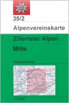 DAV 35/2 ZILLERTALER ALPEN MITTE -  Wanderkarten und Winterkarten