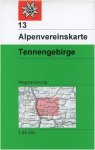 DAV Alpenvereinskarte 13 Tennengebirge 1 : 25 000 -  Wanderkarten und Winterkart
