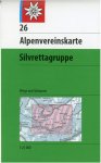 DAV Alpenvereinskarte 26 Silvrettagruppe 1 : 25 000 mit Wegmarkierungen und Skir