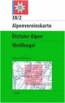 DAV Alpenvereinskarte 30/2 Ötztaler Alpen Weißkugel 1 : 25 000 Wegmarkierungen
