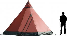 Tentipi Zirkon 7 light - Gruppenzelt - rotbraun|weiß - Winterzelt - Sommerzelt - für 7 Personen