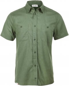 Tierra Kaiparo Hemp S/S Shirt Männer Gr. M - Outdoor Hemd - oliv-dunkelgrün