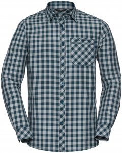 Vaude Heimer LS Shirt II Männer Gr. S - Outdoor Hemd - grau|petrol-türkis