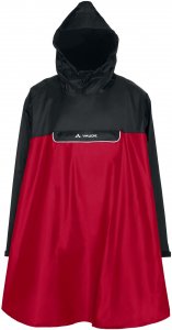 Vaude Valero Poncho Unisex - Regenponcho - rot|schwarz
