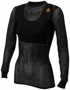 Aclima - Women's WN Crew Neck - Merinounterwäsche Gr L;M;S;XL;XS schwarz;schwarz/rot/grau