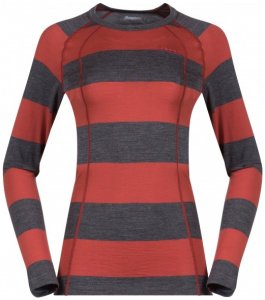 Bergans - Fjellrapp Lady Shirt Gr XS schwarz/rot