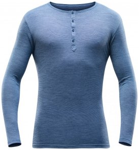 Devold - Hessa Button Shirt - Merinounterwäsche Gr S blau/grau