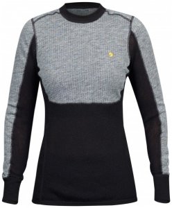 Fjällräven - Women's Bergtagen Woolmesh Sweater Gr L schwarz/grau