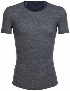 Icebreaker - Anatomica Rib S/S Crewe - Merinounterwäsche Gr L schwarz/grau