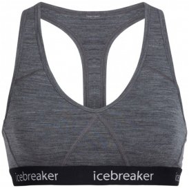 Icebreaker - Women's Sprite Racerback Bra Gr L schwarz/grau