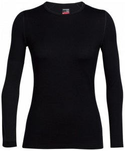 Icebreaker - Women's Tech Top L/S Crewe - Merinounterwäsche Gr XL schwarz