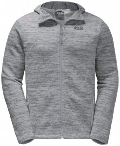 Jack Wolfskin - Aquila Hooded Jacket - Fleecejacke Gr M grau