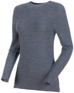 Mammut - Women's Alvra ML Pull - Merinopullover Gr M grau/schwarz