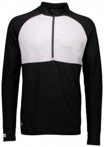 Mons Royale - Checklist 1/2 Zip Geo - Merinounterwäsche Gr S schwarz/grau