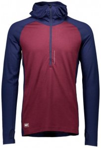 Mons Royale - Checklist Hood L/S Geo - Merinounterwäsche Gr XL blau/rot/lila