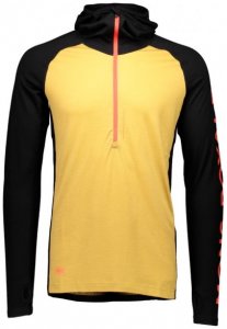 Mons Royale - Checklist Hood L/S Geo - Merinounterwäsche Gr L orange/schwarz
