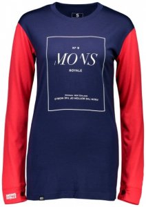 Mons Royale - Women's Boyfriend L/S Stack Gr L;M;S;XS blau