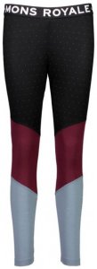 Mons Royale - Women's Christy Legging Panel Gr S schwarz/grau/lila